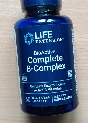 Life extension, b-complex, комплекс вітамінів групи b, 60 капсул