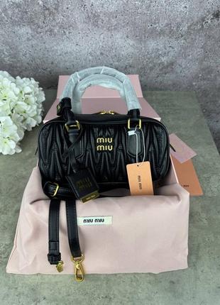 Сумка крос с боді miu miu black premium 1:1 найвища якість