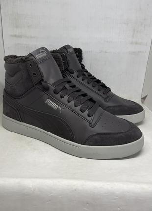 Кеди високі ( оригінал) puma shuffle mid fur 387609 03.