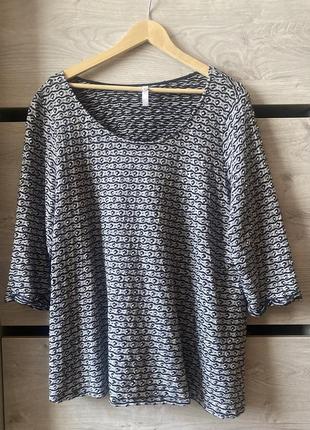 Розпродаж/ бавовняний фактурний джемпер вкликого розміру