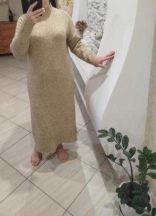 Платье теплое длинное