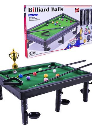 Детская настольная игра больярд на ножках с шариками кием balls 9905