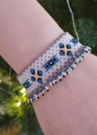 Комплект колье+браслет из бисера