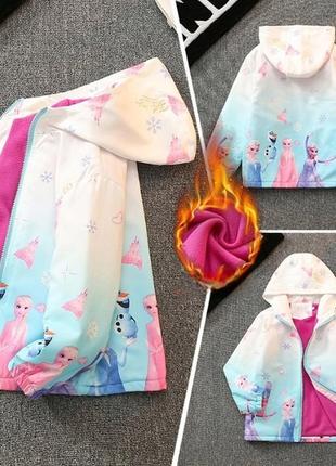 Демі термо куртка для дівчинки з ельзою вітро- та водонепроникна