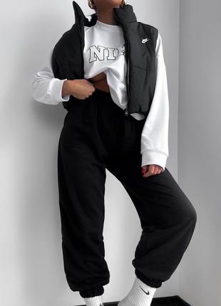 Женский костюм жилетка +джоггеры+свитшот