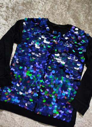 Свитшот с пайетками, кофта, свитер нарядный 🌲