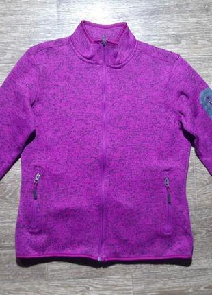 Флисовая вязаная кофта