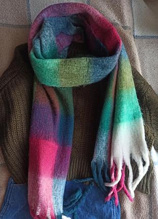 Трендовый объемный шарф с "дредами" новый