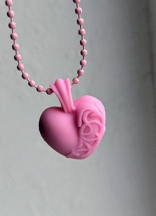 Кулон резин сердце chrome hearts pink heart