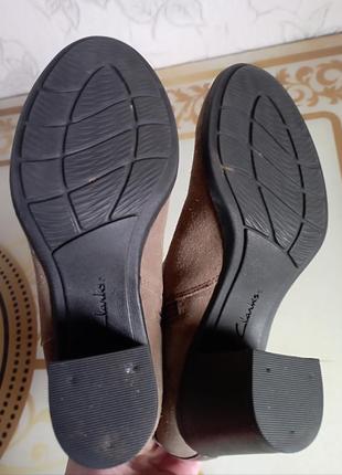 Ботильйони жіночі замшеві , черевики , напівчобітки clarks 8