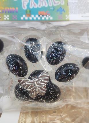 Таба лапка антистресс прозрачная сквиш силиконовая