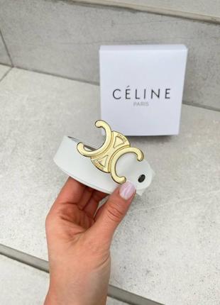 Накладной платеж ❤ кожаный натуральный поясок ремень из лого селин в подарочном пакете