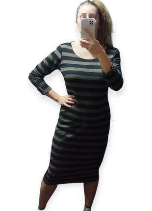 Платье в полоску 48 50 размер новое