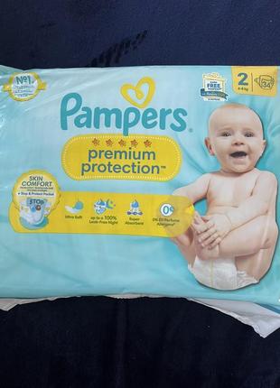 Срочная продажа! подгузники pampers pampers. premium protection 2 размер 4-8 кг 34 шт