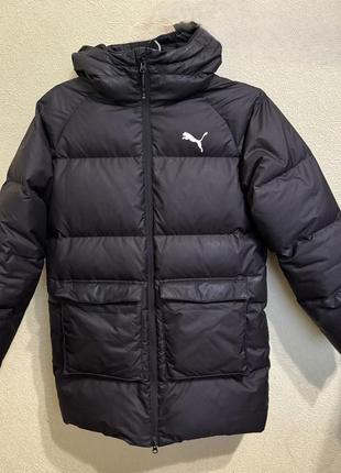 Куртка зимова puma long hooded down coat