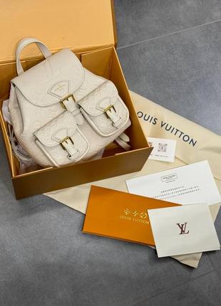 Женский кожаный рюкзак в стиле louis vuitton