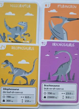 Детские игральные карты битва динозавров dinosaur battle 6+