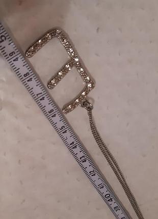 Цепочка с подвеской буква е, длинная и4 фото