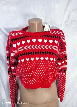 Джемпер кофта светр червоний