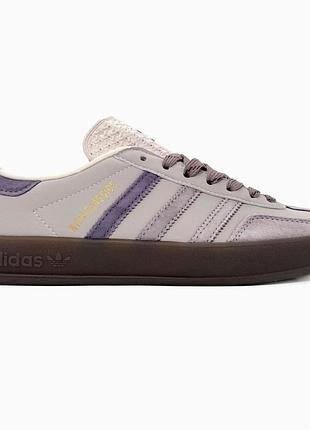 Женские кроссовки adidas gazelle x kith classics ash purple v / smb