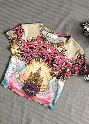 Футболка кроп топ сетка индия bershka