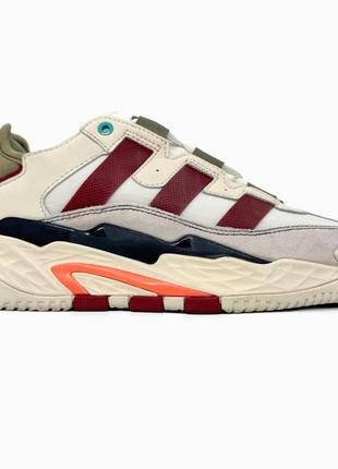 Мужские кроссовки adidas niteball beige bordo green v / smb