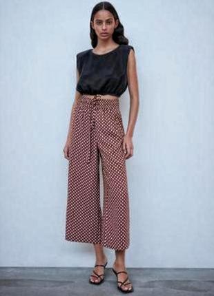Широкие летние клешоны женские брюки палаццо zara 🇪🇦 s-m размер