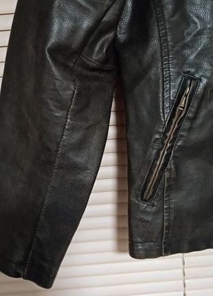 Pull&bear madness байкерская куртка курточка состаренная кожа