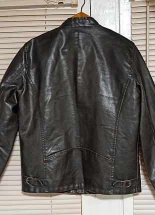 Pull&bear madness байкерская куртка курточка состаренная кожа