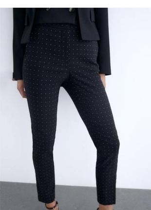 Брючки штанишки женские в горошек от zara m 28 размер