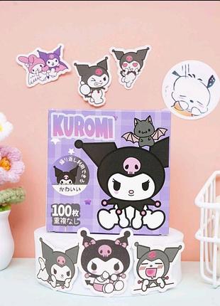 Набор наклеек 100 шт kuromi