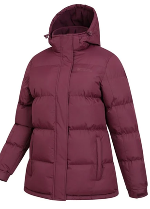 Женская зимняя куртка mountain warehouse burgundy us 8 eur 40 бордовая капюшон водонепроницаемая