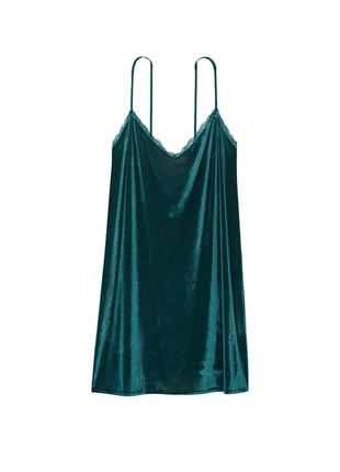 Пеньюар зеленого цвета velvet v-ck slip виктория секрет