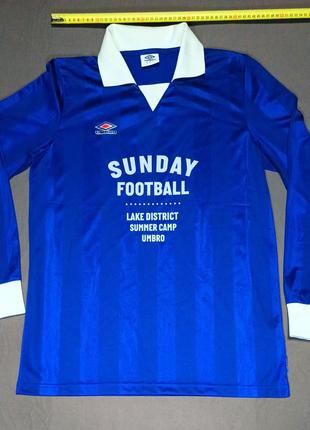 Плечі 41 см umbro  100% polyester футболка з довгим рукавом size gb m