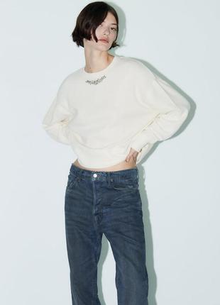 Свитшот в камушками zara2 фото