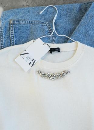 Свитшот в камушками zara4 фото