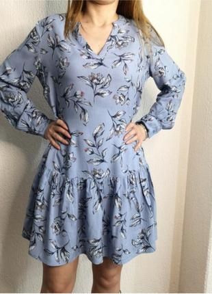 Вискозное с воланом по низу платье 👗