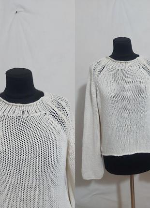 Вязаный котоновый свитер massimo dutti