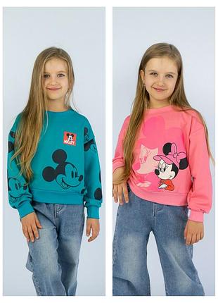 Свитшот для девочки минные маус, джемпер минные маус, батник минные маус, кофта минные маус