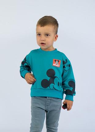 Свитшот для мальчика микки маус, свитшот оверсайз микки маус, джемпер микки маус, кофта микки маус, двунитка