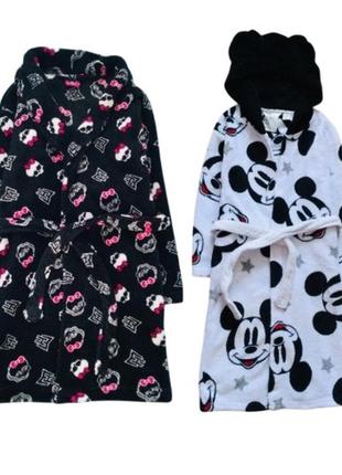 6-8 рок. 122-128 зріст disney монстерхай, міні маус флісовий, махровий халат, банний, теплий. на мор