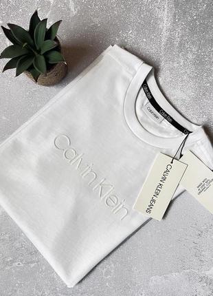Футболка calvin klein, оригинал, мужская, женская, белая