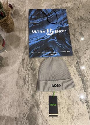 Шапка шерстяная boss оригинал мужская женская