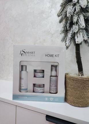 Набір для зволоження обличчя всіх типів шкіри smart4derma aquagen home kit, 4 позиції