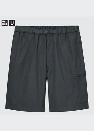 Качественные мужские шорты uniqlo оригинал, треккинговые шорты, карго шорты с карманами хлопок лен