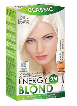 Осветлитель для волос "classic" с флюидом acme color energy blond