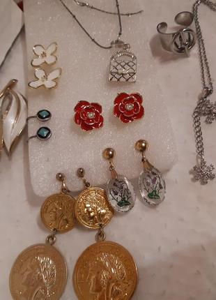 Цепочка с подвеской сумочка в виде штанеля, кольца, металла, эмаль