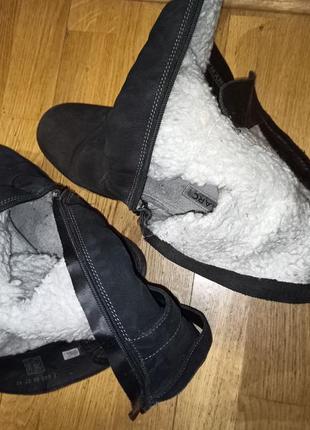 Зимние нубуковые сапоги на меху, на широкую стопу и голень,40-40,5разм.,marc, германия.9 фото