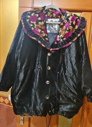 Куртка бархатная  утепленная