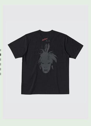 Kaws + warhol ut graphic t-shirt black унісекс футболка + сумка на обмін